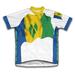 Saint Vincent An The Grenadines Flag Short Sleeve Cycling Jersey for Men - Size M