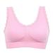 Wuffmeow New Arrival Casual Women Solid Lace Fitness Bra Padded Bra Crop Top Stretch Vest