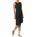 Rachel Roy Womens Mixed Media Asymmetrical Casual Dress