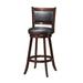 Red Barrel Studio® Tuthill Wooden Swivel Bar & Counter Stool Wood/Upholstered/Leather in Gray | 37 H x 17 W x 19 D in | Wayfair