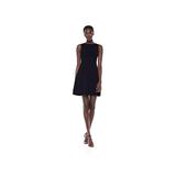 Lark & Ro Women's Sleeveless Ballet Neck Fit and Flare Sweater Dress, Navy, X-Small