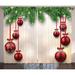 The Holiday Aisle® Christmas Decorations Xmas Winter Season Theme Fir Twigs & Vibrant Balls Graphic Print Graphic Print | 84 H in | Wayfair