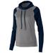 Ladies' Dry-Excelâ„¢ Echo Performance Polyester Knit Training Hoodie - GRAPH HTHR/ NAVY - 2XL