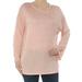 SANCTUARY Womens Pink Slitted Bell Sleeve Scoop Neck Top Size S