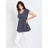 Motherhood Maternity Striped Peplum Maternity Top