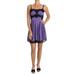 Dolce & Gabbana Purple Stretch Black Lace Dress