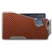 Fantom Wallet R 10 Embossed Brown Dot Leather Slim RFID Aluminum Wallet