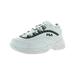 Fila Women's Ray Repeat White/White/Black Low Top Leather Sneaker - 6M