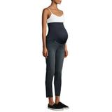 Maternity Oh! Mamma Skinny Jeans with Open Hem