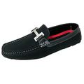 Men's Driving Shoes Moccasins Loafers Moc Toe Metal Buckle Casual Slip On