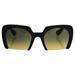 Miu Miu MU 06Q 1AB-1F2 - Black/Yellow Grey Gradient by Miu Miu for Women - 53-23-140 mm Sunglasses