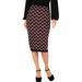 MICHAEL Michael Kors Womens Printed Knee-Length Pencil Skirt Purple L