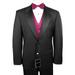 Neil Allyn 7-Piece Formal Tuxedo with Flat Front Pants, Shirt, Fuchsia Vest, Bow-Tie & Cuff Links. Prom, Wedding, Cruise