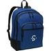 Monogrammed Twilight Blue Basic Backpack with Embroidered Initial