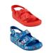 Wonder Nation Toddler Boys Tie Dye & Solid Red EVA Footbed Sandals, 2-Pack