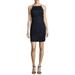 Aidan Mattox Women's Sleeveless Geometric Beaded Cocktail Dress Twilight