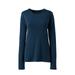 Lands' End Women's Plus Size Long Sleeve Rib Crew Tee