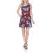 Women's Flower Print Fit and Flare Dress