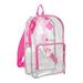 Eastsport Multi-Purpose Clear Unisex Backpack with Front Pocket, Adjustable Straps and Lash Tab