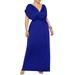 UKAP Womens Long Maxi Dress Short Sleeve Lace Up Ruched Dresses Ladies Plus Size Bridesmaid Cocktail Evening Gown Sundress