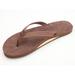 Rainbow Sandals Womens Single Layer Premier Leather Narrow Strap - Expresso - Ladies Large / 7.5-8.5