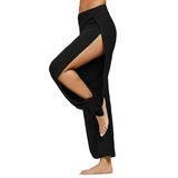Avamo Womens Sporty High Split Loose Joggers Pants Track Pants High Waisted Pilates Harem Pants Comfy Baggy Lounge Wear