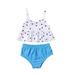 Baby Sister Swimsuits Matching Bikini Sets Polka Dot Tops Tankini Blue Pants Swimwear Set