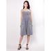 Ever-Pretty Women's Casual Sleeveless Midi Dress Summer Stripe Dress with Pocketss 03073 Navy US14