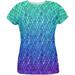 Halloween Mermaid Scales Costume All Over Womens T Shirt Multi LG