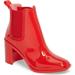 JEFFREY CAMPBELL HURRICANE Rain Boots Red Shiny