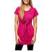 LA HIEBLA Women Tie Front Nursing Tops Dress Breastfeeding Maternity Tops