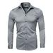 Men's Button Down Shirt Button Dress Shirts Pullover T-Shirt Long Sleeve Vintage Fall Casual Blouse