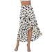 UKAP Women Bohemian Floral Midi Skirt Wrap Dresses Summer Beach Asymmetric Hem Skirts