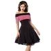 Robe Retro Pin Up Boat Neck Short Sleeve off shoulder Dress