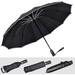 Coolmade Auto Open Close Compact Portable Lightweight Travel Night Safety Reflective Strip Windproof Waterproof UV Protection Umbrella for Raining Sunny Days Night Time Use