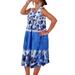 Avamo Hawaiian Beach Holiday Boho Floral Midi Dress For Women Casual Summer Paisley Holiday Long Sundress Cocktail Party Evening Long Dress