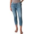 Silver Jeans Co. Women's Suki Mid Rise Skinny Crop Jeans, Waist Sizes 24-36