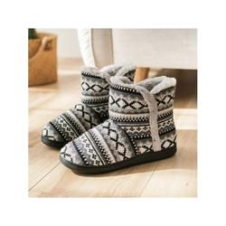 LUXUR Women Mens Bootie Slippers Winter Boots Plush Slip On Anti-Slip Shoes