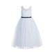 Ekidsbridal White Scoop Neck A-Line Keyhole Back Floral Lace Formal Flower Girl Dress Special Occasion Dresses Junior Bridesmaid Dress Communion Dress Baptism Dress Pageant Dresses Ballroom Gown 178