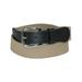 Men's Big & Tall Cotton Fabric Belt with Leather Tabs