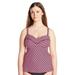 Cole of California Women's Plus-Size Sonoma Stripe Bandeau Tankini