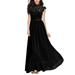 Long Maxi Lace Chiffon Formal Bridesmaid Wedding Guest Dresses Women Sleeveless Evening Cocktail Party Prom Ball Gowns
