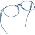 LifeArt Blue Light Blocking Glasses, Anti Eyestrain, Computer Reading Glasses, Gaming Glasses, TV Glasses for Women Men, Anti Glare (Clear Blue, +0.75 Magnification)