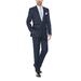 Men's Classic Fit Navy Blue Pinstripe 2-Piece Suit (Jacket and Pants)