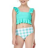 CVLIFE Children Kids Swimwear Swimsuit Girls Two Piece Tankini Set Cute Bathing Suit Swimming Suit Swimming Costumes Beachwear 2-12 Years