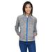 The Ash City - North End Ladies' Flux MÃƒÆ’Ã‚Â©lange Bonded Fleece Jacket - PLAT/ OLY BL 837 - XL