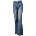 Womens Bootcut Jeans Stretch Denim Pants Bell Bottoms Ladies Casual Low Waist Slim Fit Flared Trousers