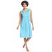 Only Necessities Women's Plus Size Sleeveless Smocked Sleep Gown