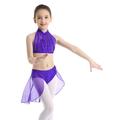 iEFiEL Girls Sleeveless Crop Top with Bottoms Set for Celebration of Spirit Praise Lyrical Dance