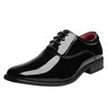 Bruno Marc Men's Classic Oxford Shoes Formal Dress Business Shoes Lace Up Comfort Loafer Shoes For Men CEREMONY-05 BLACK Size 13